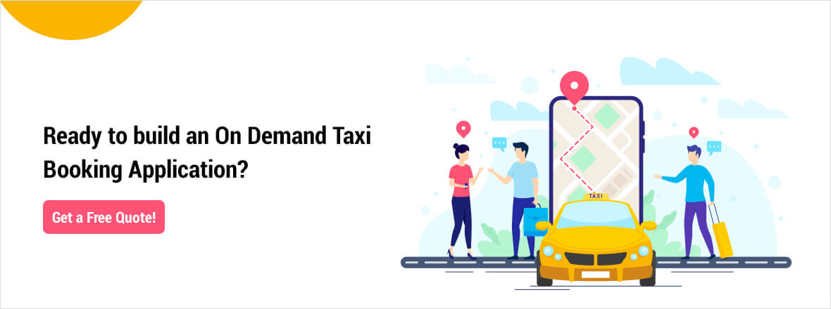 taxi booking app development cta