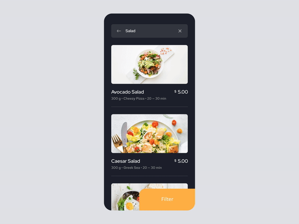 food delivery app working