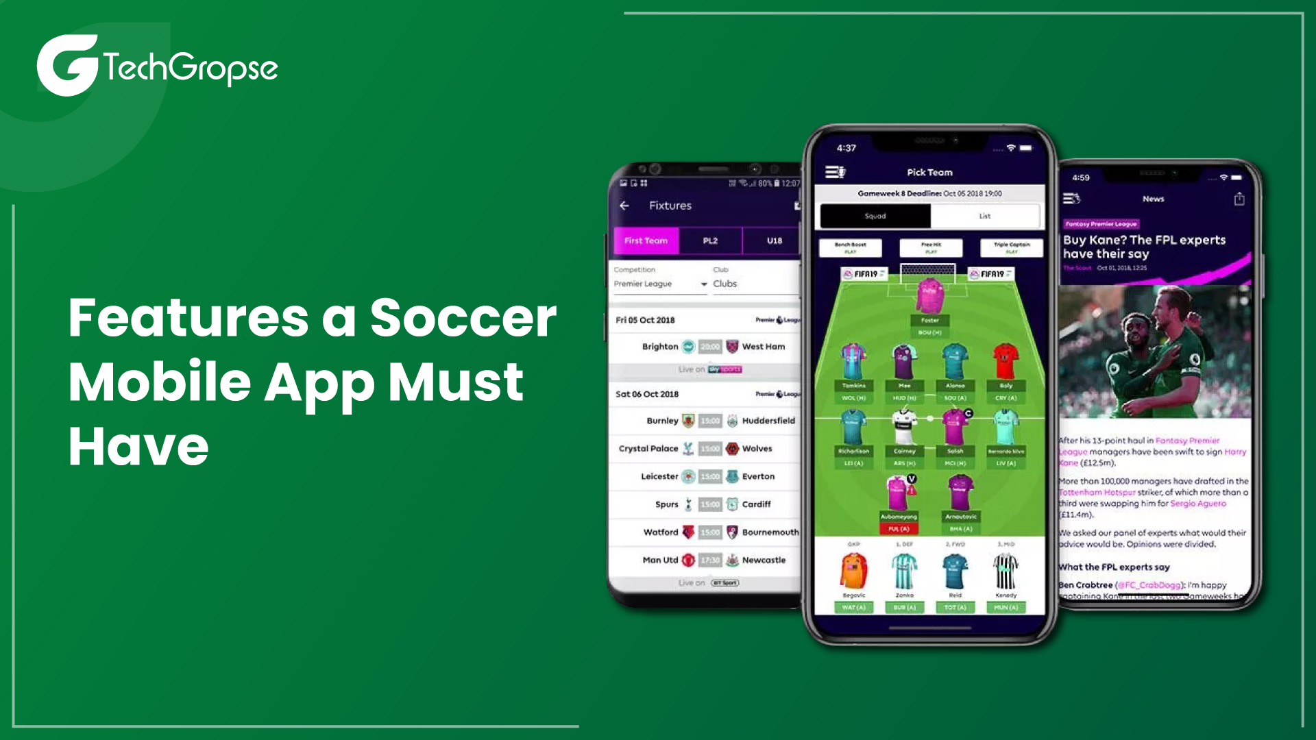features of soccer app