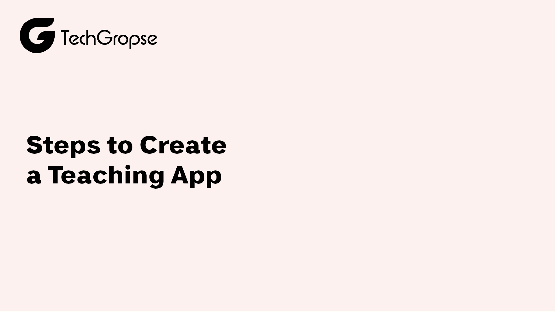 Steps to Create  a Teaching App