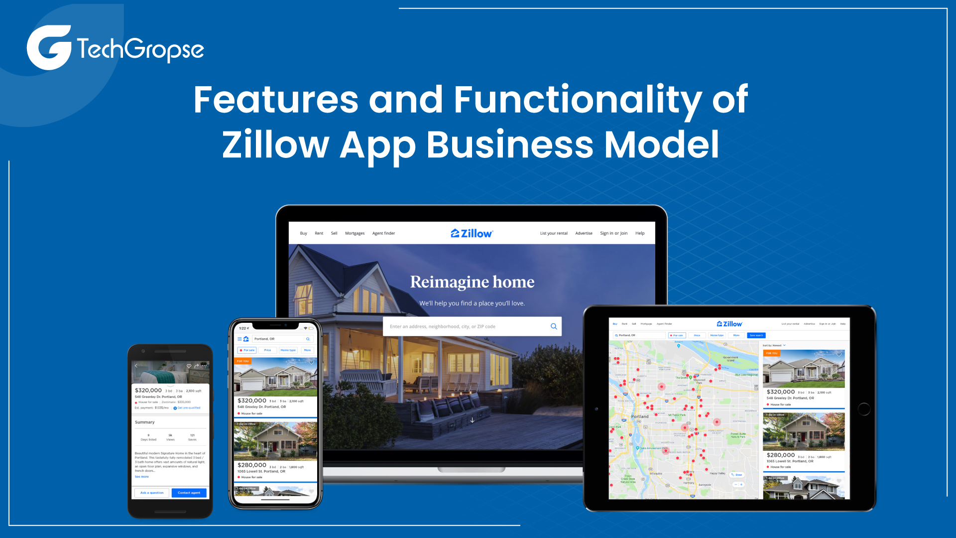 Features and Functionality of Zillow App Business Model
