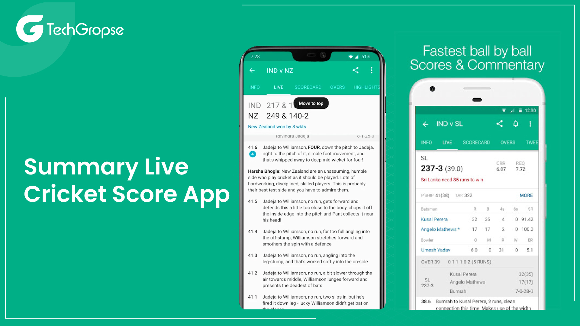 Summery: Build Live Cricket Score App