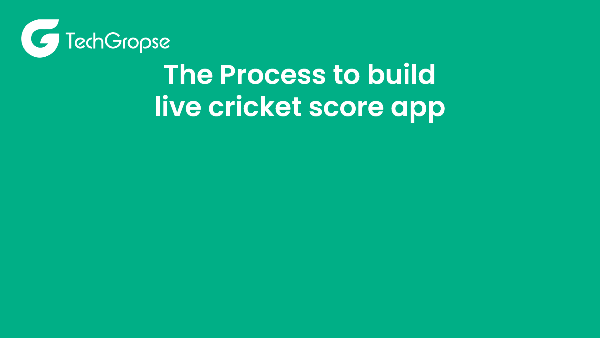 Process to Build Live Cricket Score App