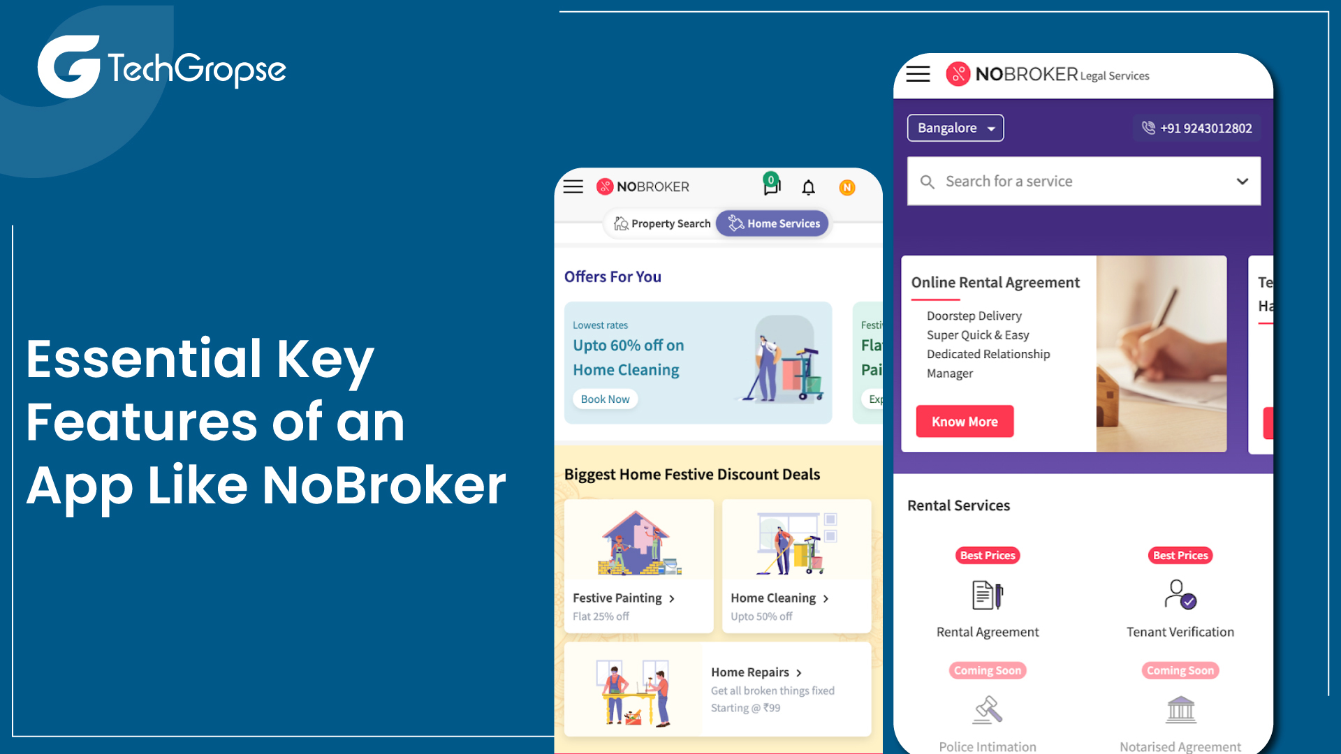 Essential Key Features of an App Like NoBroker