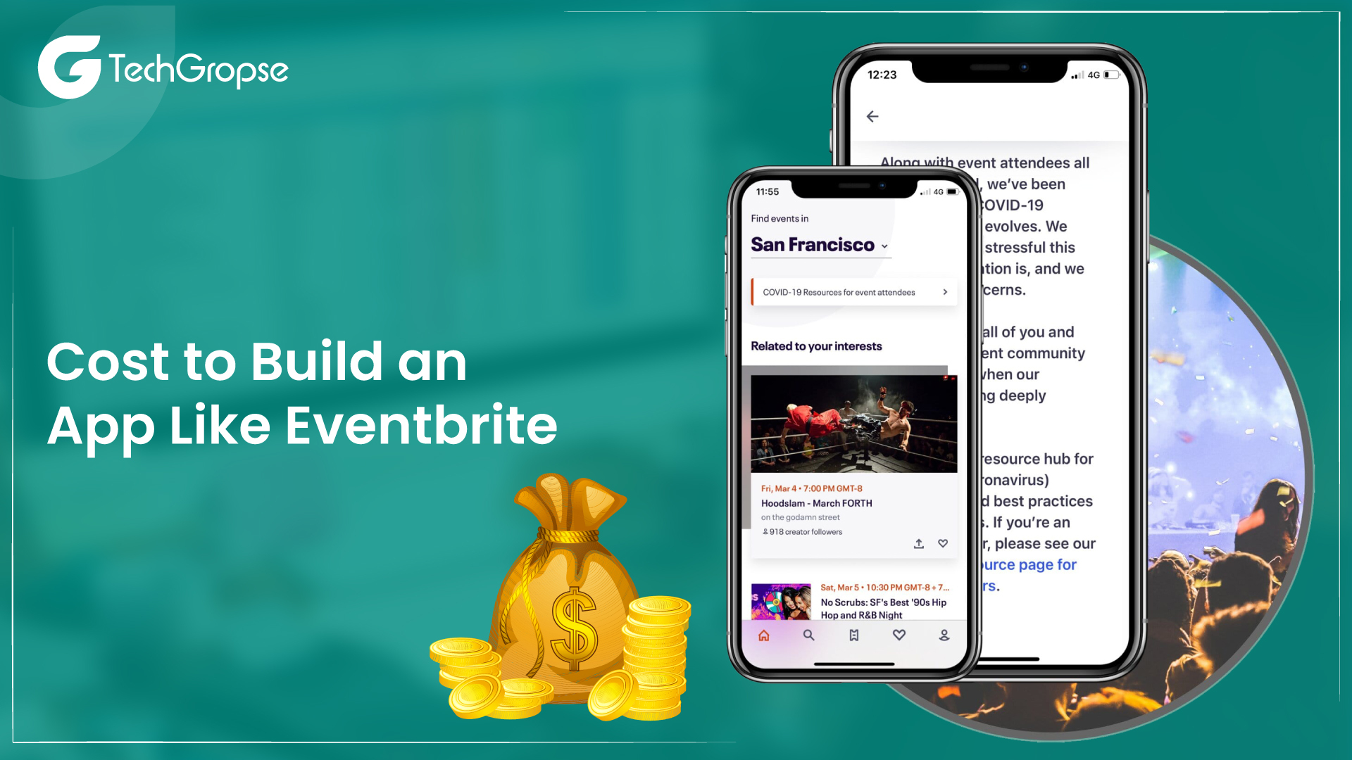 Cost to Build an App Like Eventbrite 
