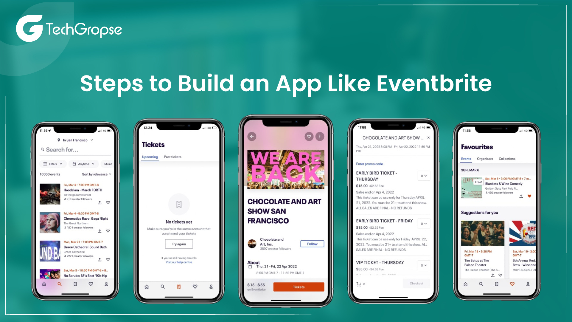 Steps to Build an App Like Eventbrite