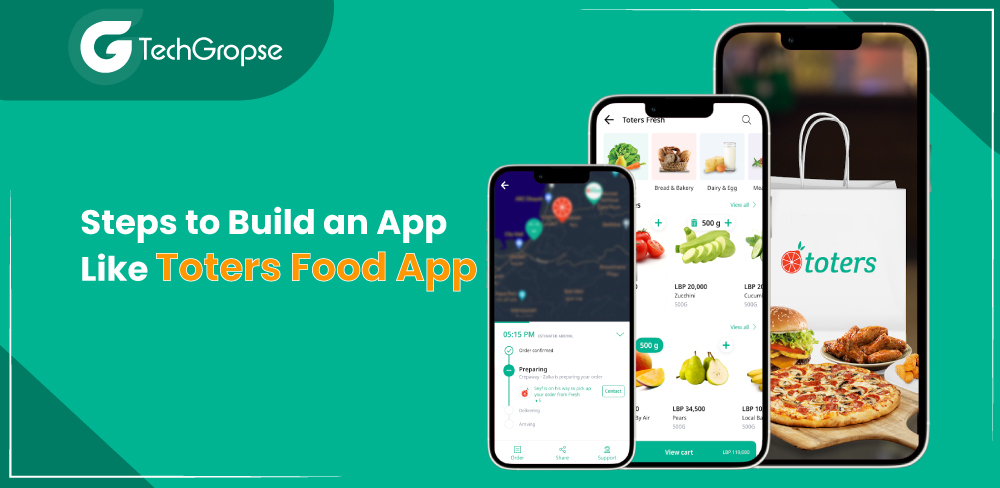 Steps to Build an App Like Toters Food App