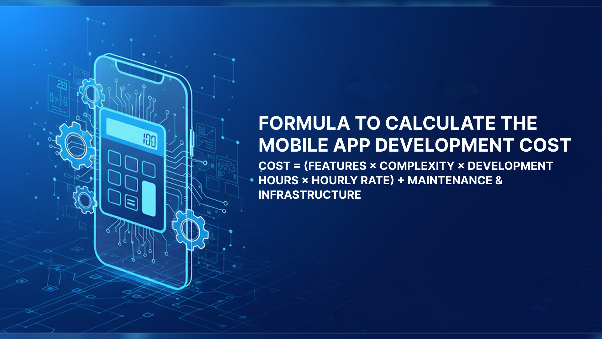 Formula to Calculate the Mobile App Development Cost