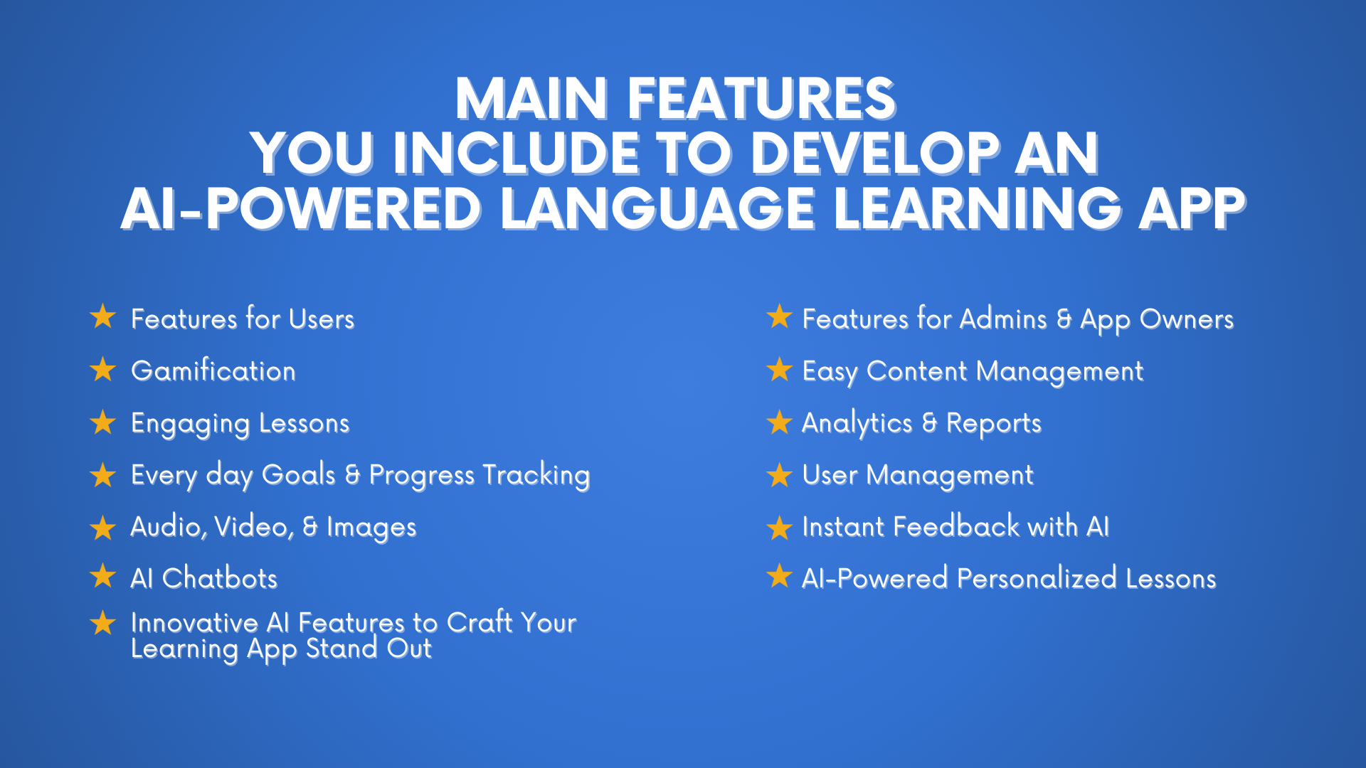 Main Features You Include To Develop an AI-Powered Language Learning App