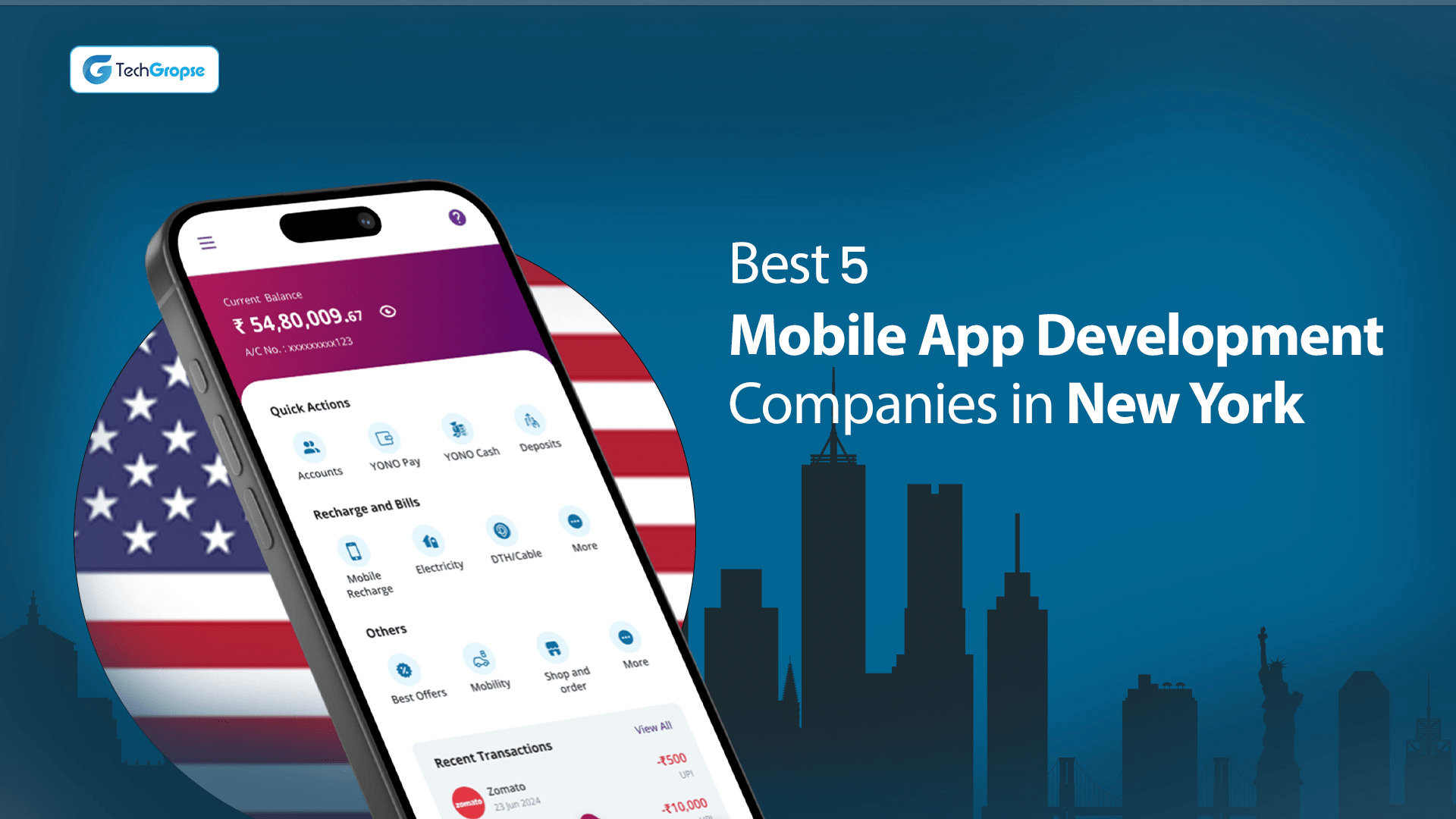 Best 5 Mobile App Development Companies in New York City USA