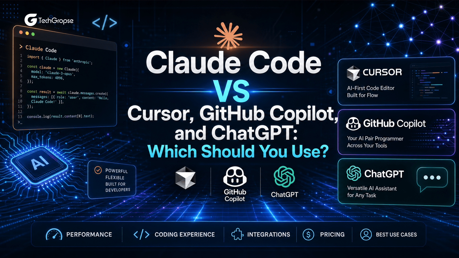Claude Code vs Cursor, GitHub Copilot, and ChatGPT Which Should You Use