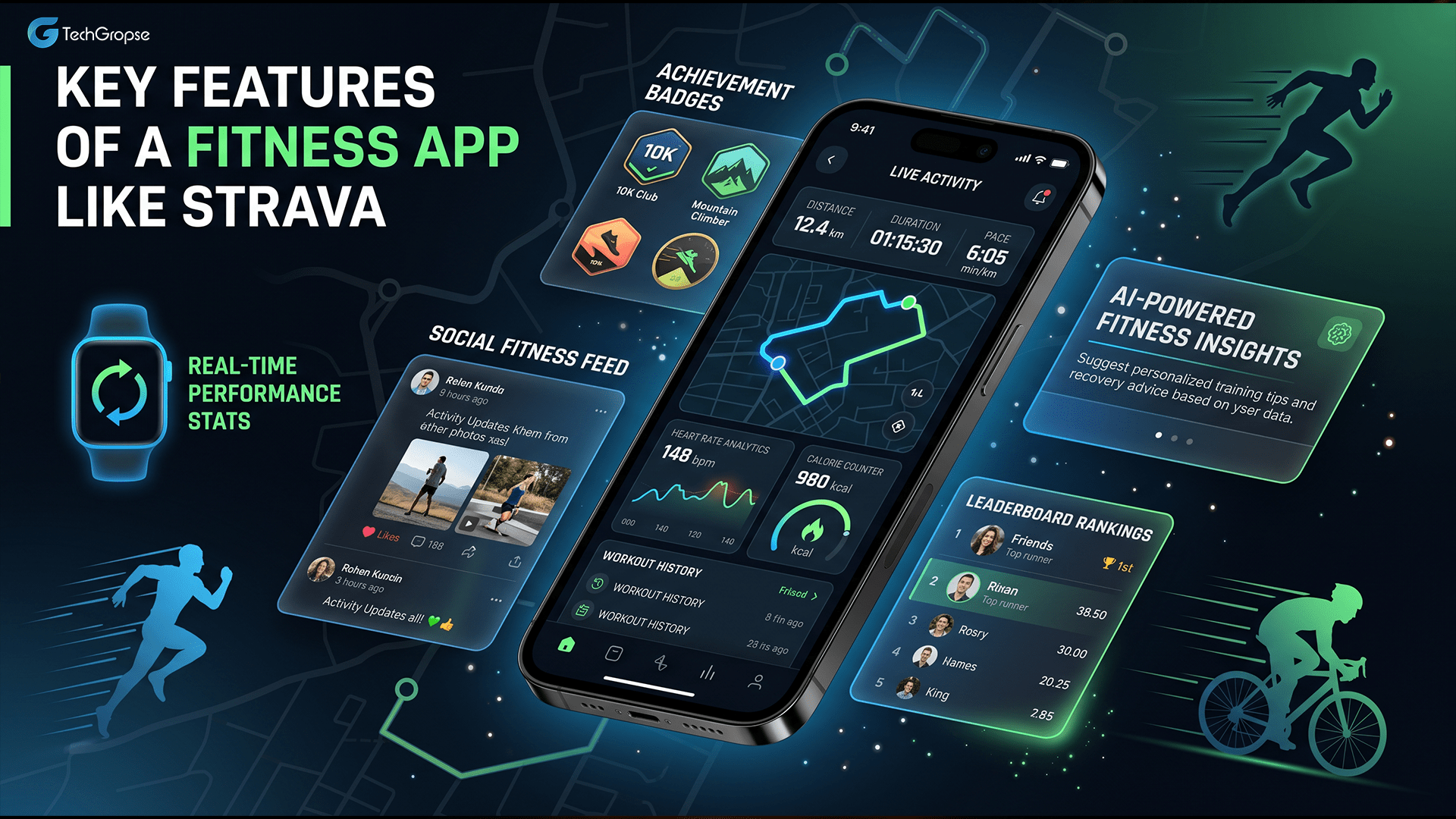  Key Features of a Fitness App Like Strava