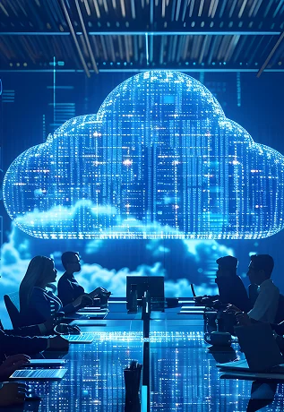 Cloud icon for secure cloud computing and application development.