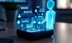 Fintech icon for financial technology custom mobile app development.