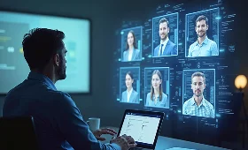 Gears icon for HR management software and application development.