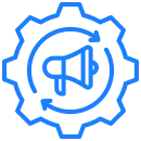 Marketing automation icon, a feature in our custom app development.