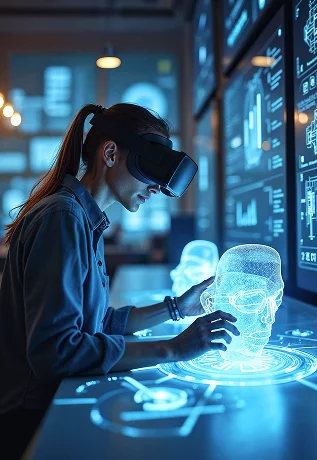 VR headset icon for expert virtual reality (VR) app development.