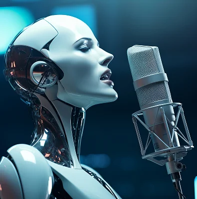 Microphone icon for Voice Assistant and Chabot development services.