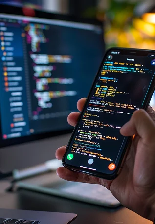 Icon for decentralized app (dApp) development from a top-rated agency.