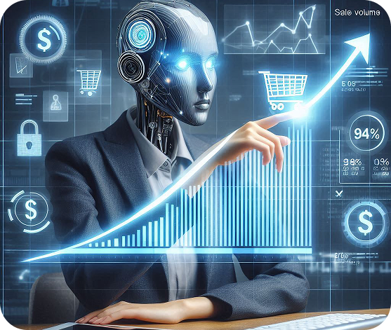 Hire AI app developer for sales and marketing automation icon.