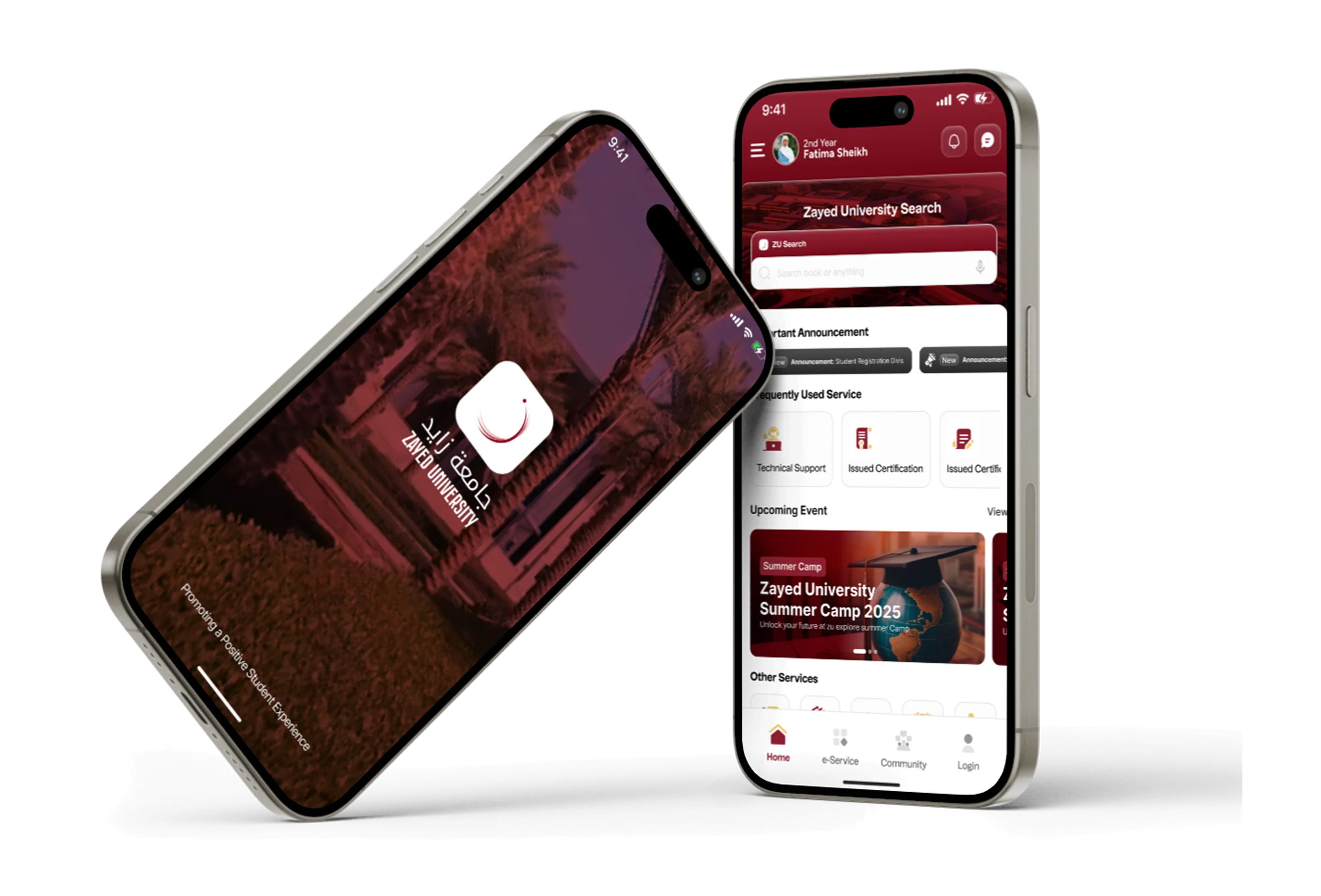 Zayed University mobile app — AI-enabled student engagement platform