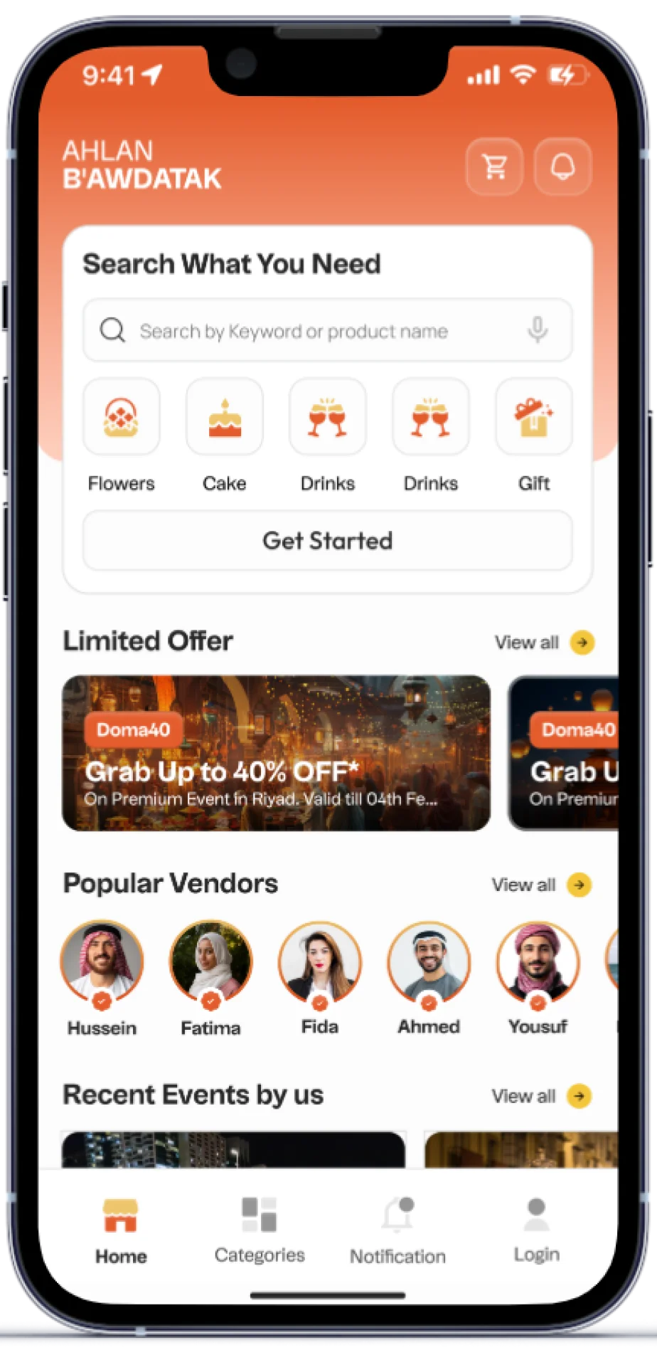 Anasa event management app built by TechGropse for Saudi Arabia