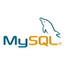 Logo for MySQL, a relational database management system.
