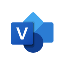 Logo for Microsoft Visio, a diagramming and flowchart tool.
